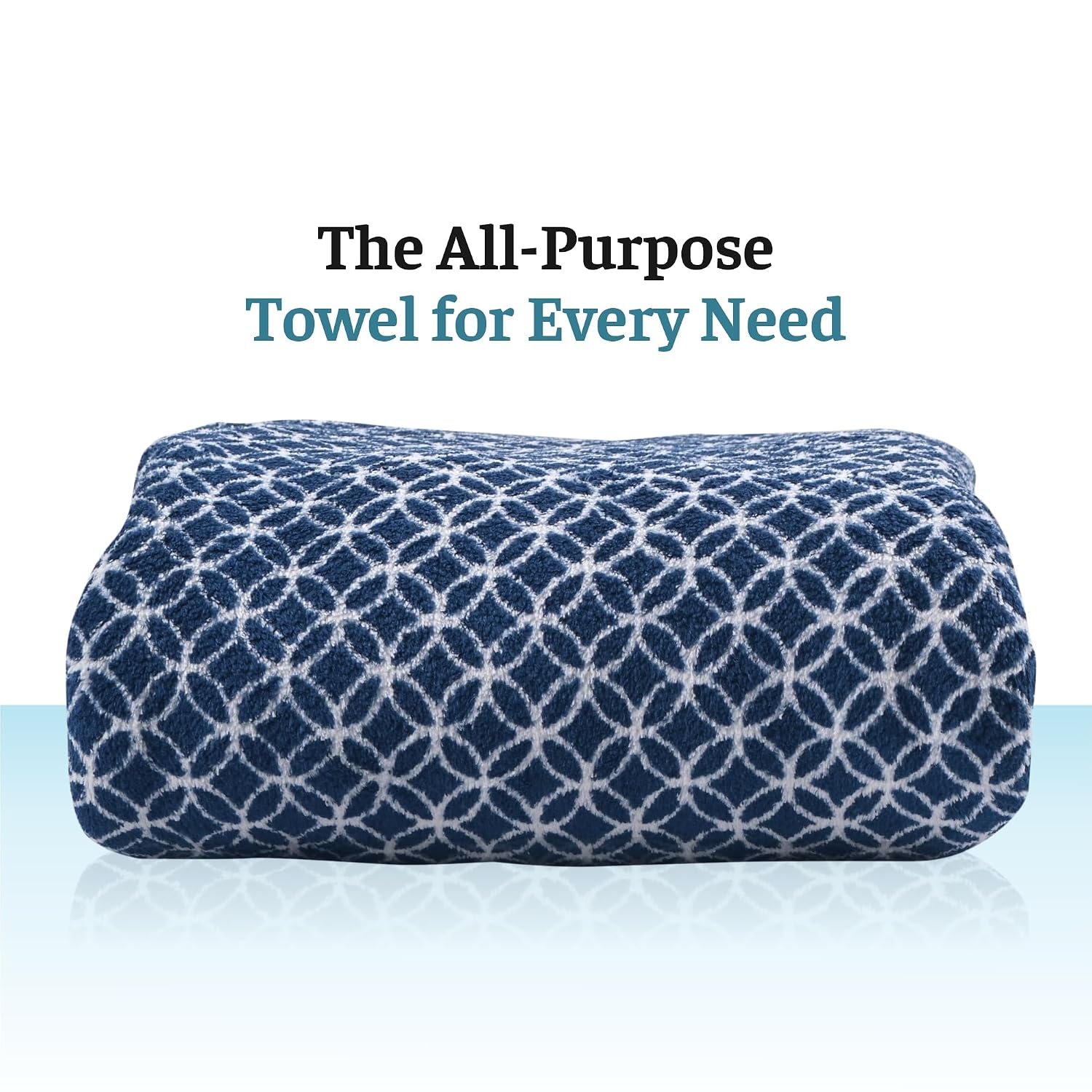 Kuber Industries Cotton Bath & Face Towels 900 Gsm | Quick Absorbent Easily Washable For Men & Women - Blue (Pack Of 2)