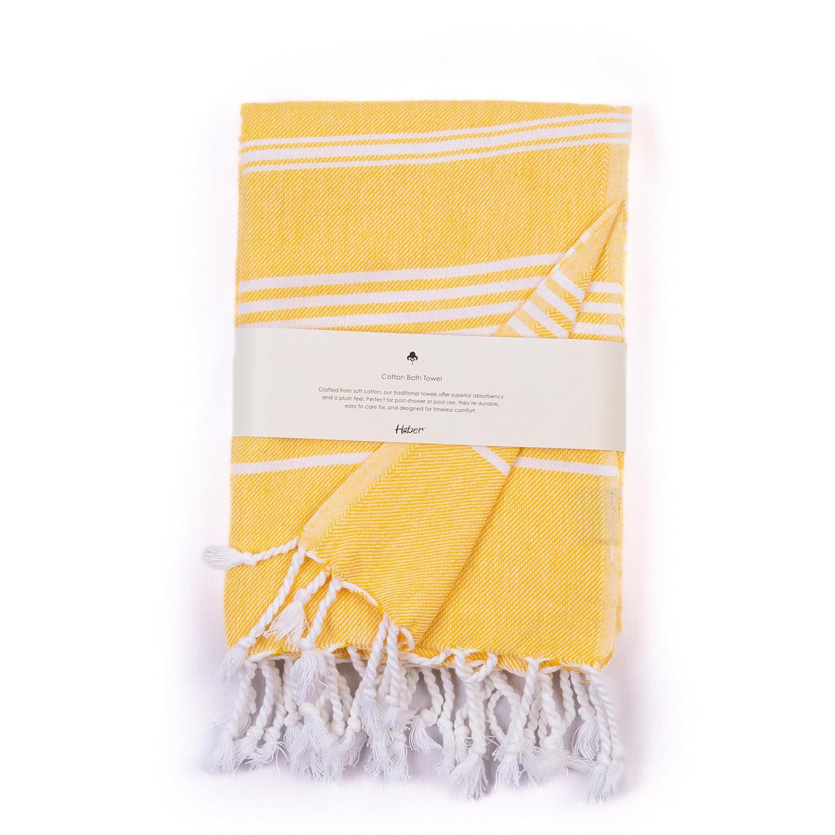 Haber Premium Basic Large Size 100% Cotton Towel 300 Gsm | Soft, Absorbent & Comfortable Quick Dry Bath Towels - Lemonade Fizz (1 Pcs)