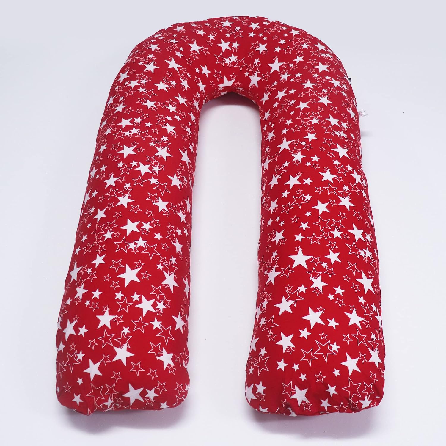 U Shaped Pregnancy Pillow, Maternity Pillow, 100% Cotton Cover, Stardom Red | Super Premium Pillow For Sleeping, Versatile Use, Pregnocare Microfibers, Breathable, Comfortable Pillow