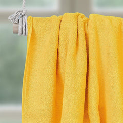 Spread Spain 100% Cotton Bath Towels 600 Gsm | Roman Bath Towel Large Size Soft, Fluffy & Absorbent - Yellow