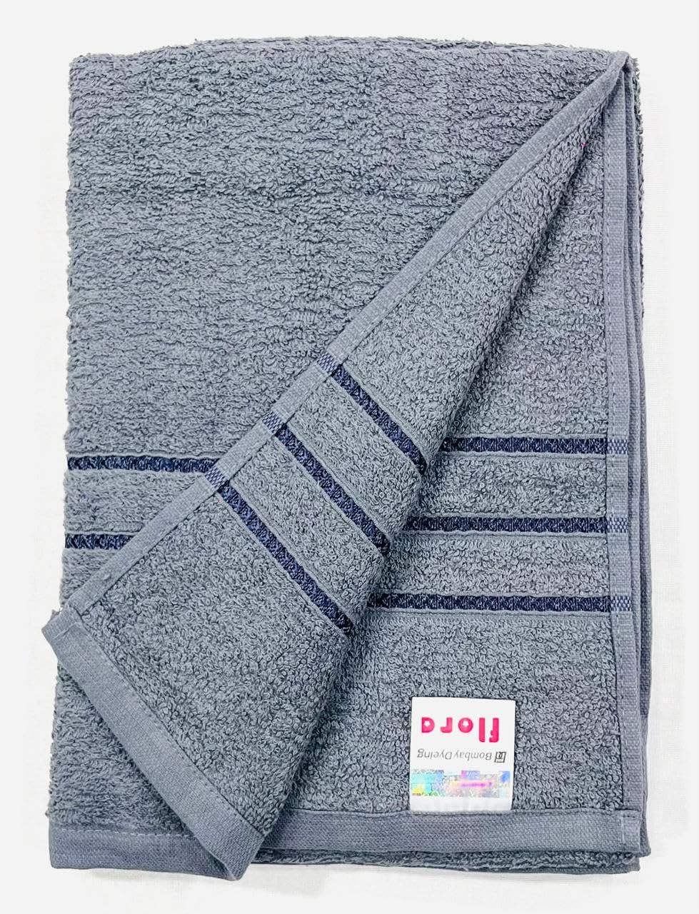 Bombay Dyeing Flora Small Size Bath Towel 500 Gsm - Grey