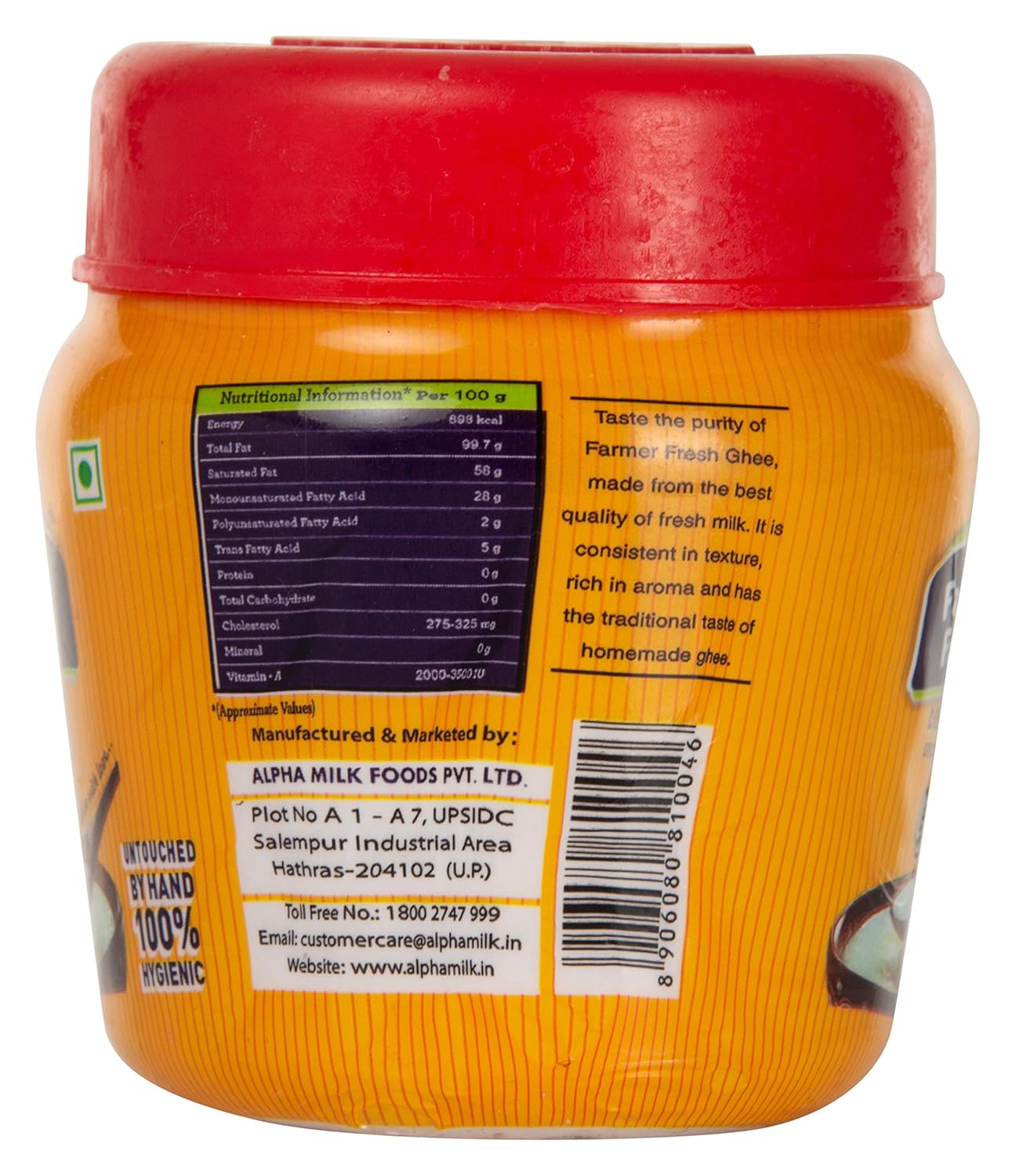Pure Agmark Cow Ghee By Farmer Fresh | Highly Nutritious & Healthy Cow Desi Ghee For Laddus | (200ml) 6.7 Ounce | Jar Pack