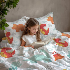 Printed Cotton King Size Bedsheet With 2 Pillow Covers | 104 X 104 Inches, Orange & Mint | Durability, Breathability, Softness, & Easy Maintenance
