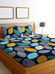 1 Bedsheet King Size 2 Matching Pillow Covers - 72 X 780 Inches, Blue | All Around Elastic Soft & Durable Bedding For Bedroom - Lightweight Perfect For All Seasons