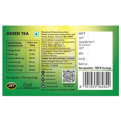 Celest Green Tea Bags - Pack Of 2 X 100 Enveloped Tea Bags | Helps Boost Metabolism, Zero Calories, Manage Waistline - Green Tea For Weight Loss
