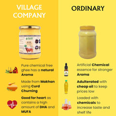 Premium A2 Cow Desi Ghee By Village Company | Rich In Nutrients Calcium & Iron Pure Healthy Desi Cow Ghee For Weight Loss | 5 Litr (1 Litr * 5) 169.0 Ounce | Jar Pack