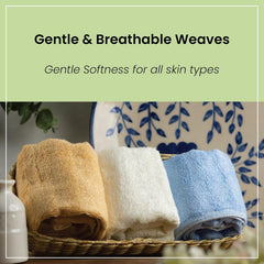 Mush 100% Bamboo Face Towel 500 Gsm | Ultra Soft, Absorbent, & Quick Dry Towels For Facewash, Gym, Travel | Suitable For Sensitive Skin | Pack Of 3