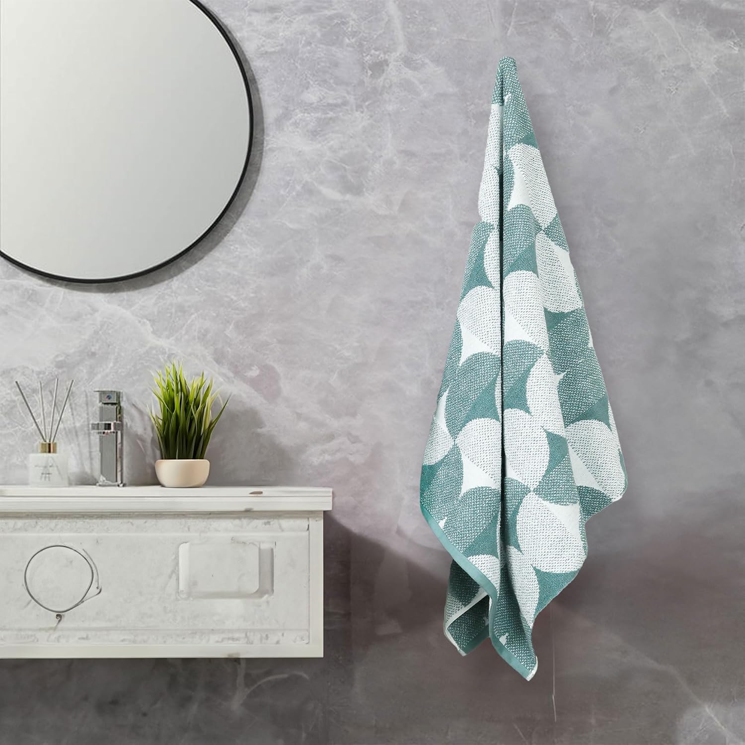 Mytrident Bath Towel 600 Gsm | 100% Cotton Fashion Bath Large Size Towel Ultra Soft, Super Absorbent, Luxurious, Amazingly Plush (Mineral Blue)