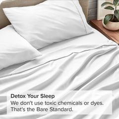 Flat Bedsheets Double Size Egyptian Cotton With 2 Pillow Cover - 81 X 96 Inches, White | Softness & Comfort | Ideal For Luxury Home, Hotels & Resorts