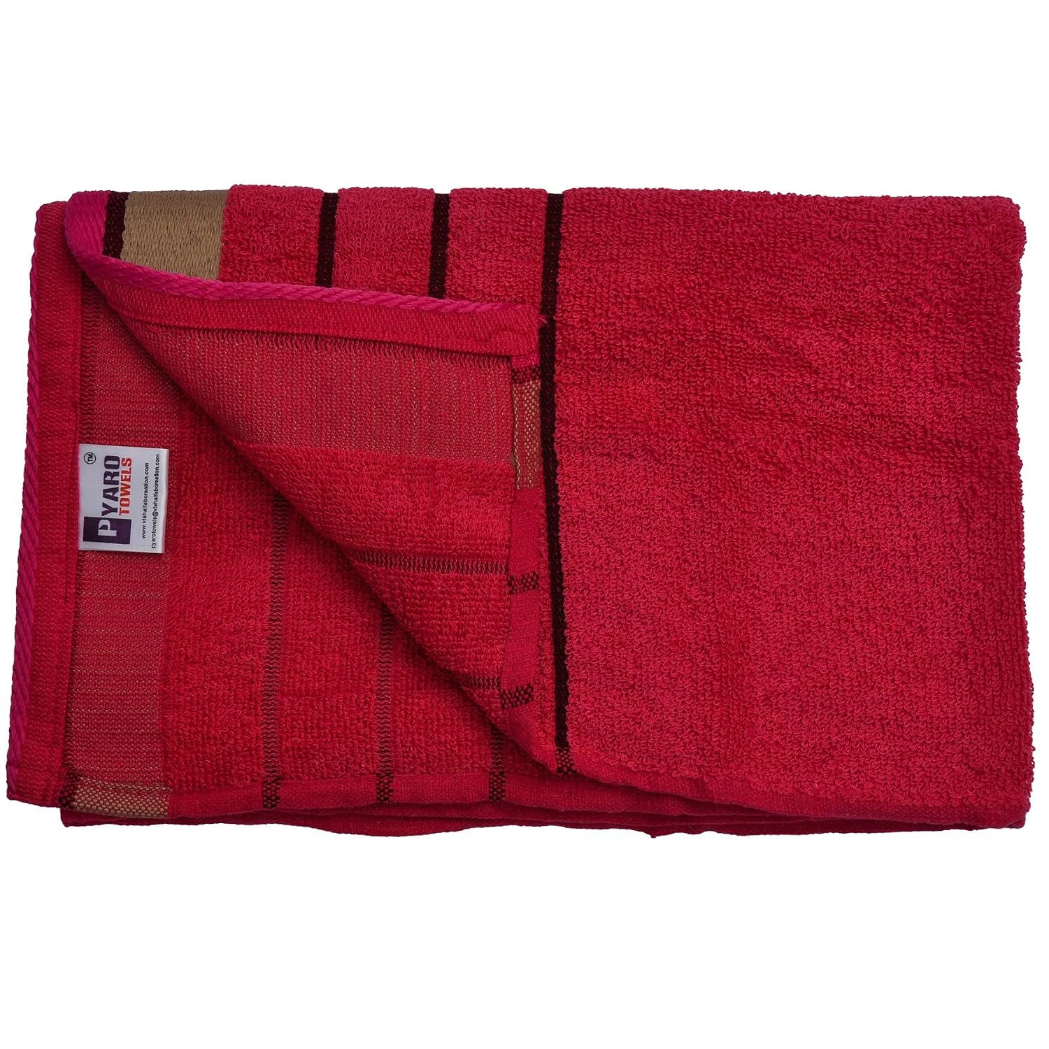 Pyaro Large Size Cotton Bath Towel 450 Gsm | Ultra Absorbent, Quick Drying & Super Soft Bathing Towel (Pink)