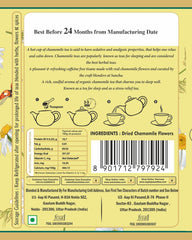 San-Cha Chamomile Herbal Tea - 50gm, 1.7 Ounce | Calming & Relaxing Detox Tea - Zero Caffeine Loose Leaf Tea