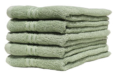 Solance Super Cotton Hand Towel 1000 Gsm | Ultra Soft & Super Absorbent Hand Towel (Olive Green) - Set Of 5