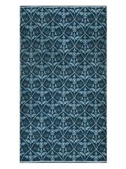 Homefresh Print Cotton Bath Towel 500 Gsm | Geometric Pattern Navy Blue & Grey (Yusuf)