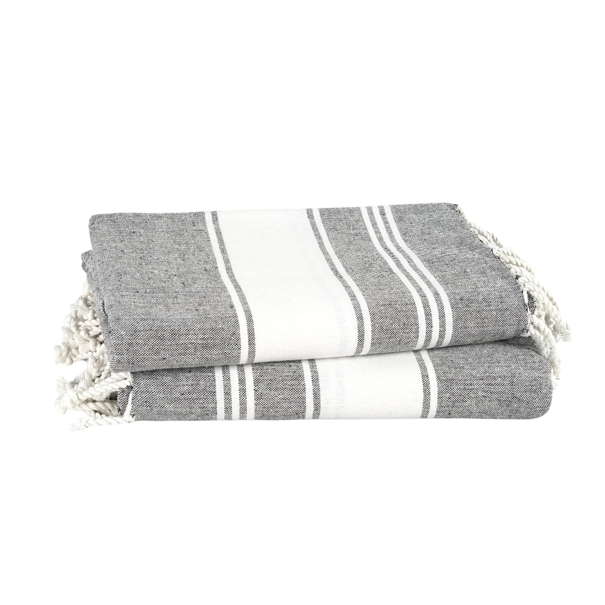Lane Linen Large Beach Towels 699 Gsm | Oversized, Pre-Washed, No-Shrink Sand Free, Quick Dry, Lightweight Travel Towel- Smoky Black (2 Pack)