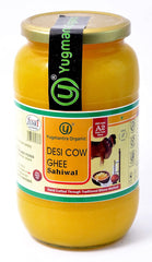 Premium A2 Danedar Desi Sahiwal Cow Ghee By Yugmantra Organic Foods | Rich In Nutrients Healthy & Protein Fiber Desi Ghee Perfect For Heart Health | 1 Liters 33.8 Ounce | Jar Pack