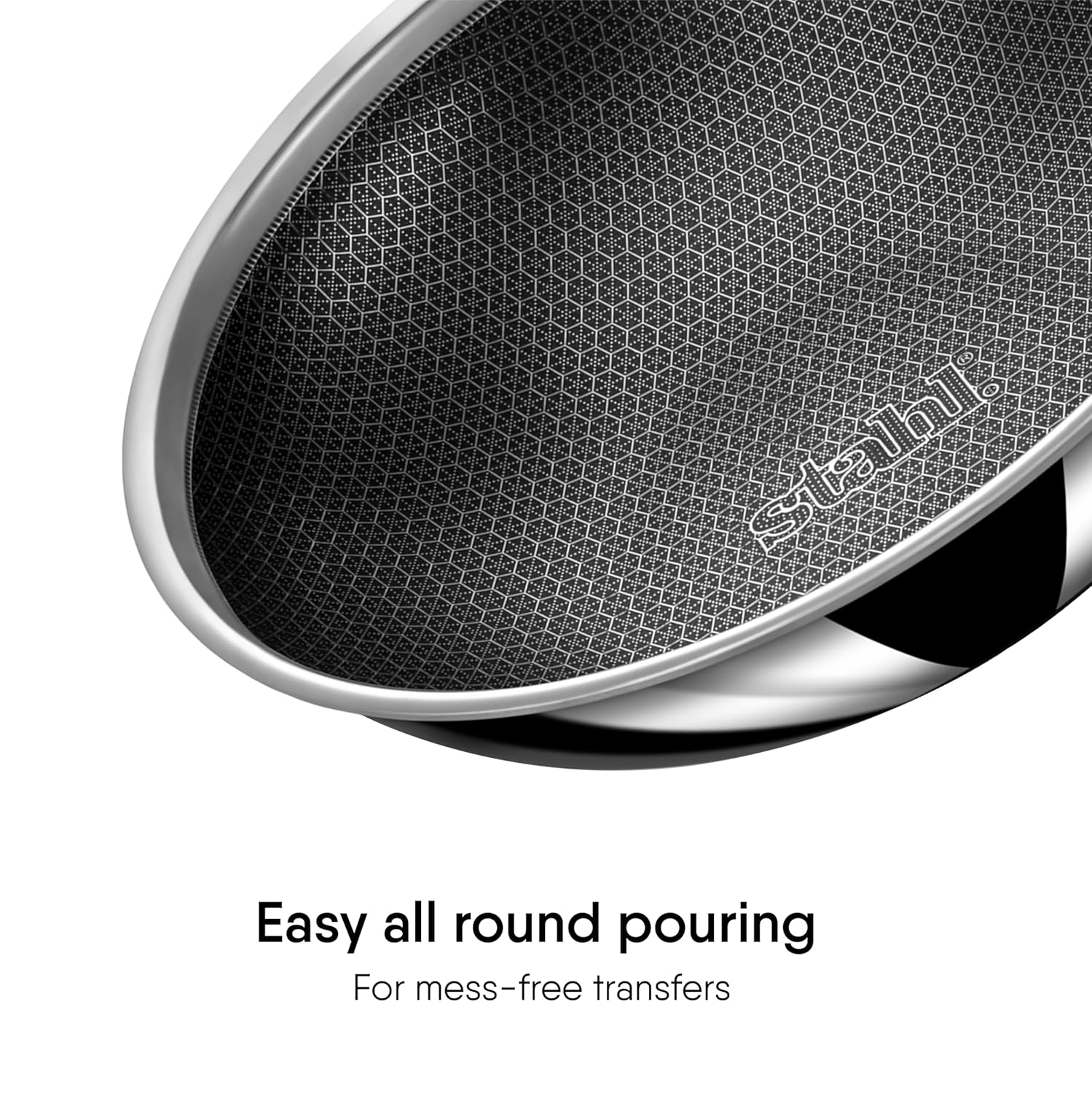 Artisan Hybrid Triply Non Stick Tasla With Lid, 2 Liters | Stainless Steel Kadai Or Tasla For Cooking - Triply Kadhai Or Tasla Metal Spatula Friendly, Induction & Gas Stove Compatible, 22 Cm