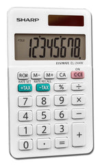 Sharp EL-244WB Business Calculator, White | Large LCD displays Crisp