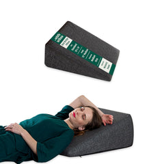Orthopeadic Bed Wedge Acid Reflux Memory Foam Pillow, Neck Pain Relief, Grey, Standard Size - 18 L X 18 W X 10 H Inches | Firm Pillow For Sleeping, Leg & Neck Pain Relief, Anti Snoring