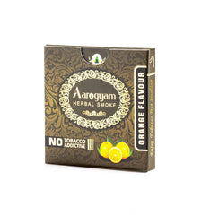Aarogyam Herbals 100% Tobacco & Nicotine Free Flavour Cigarette For Relieve Stress And Mood Enhance Product For Smokers - Orange Flavour 1 Packet 10 Sticks
