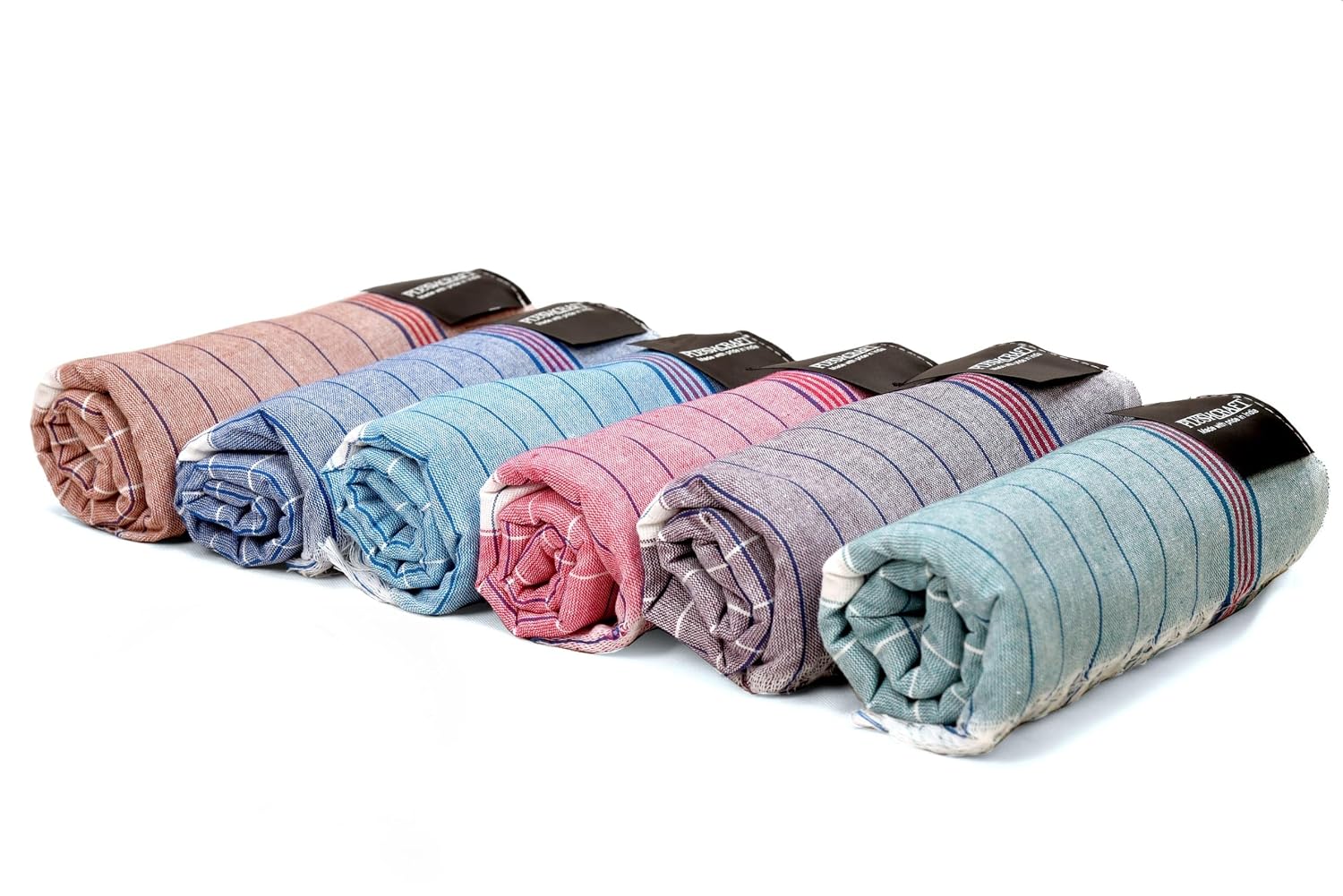 Plushcraft Cotton Bath Towel 480 Gsm | (Blue, Light Red, Green, Mud Colour, Sky Blue, Grey) Non-Terry, Ultra Absorbent Super Soft & Comfortable-Quick Drying Towel (Set Of 6)