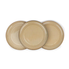 Ceramic Dinner Plates Set Of 6 Pieces, Beige Reactive | Ceramic Plates Set - Glossy Finish Plate Set | Ceramic Dinner Plates - Set Of 6 Plates For Dinner | Microwave Safe & Chip Resistant