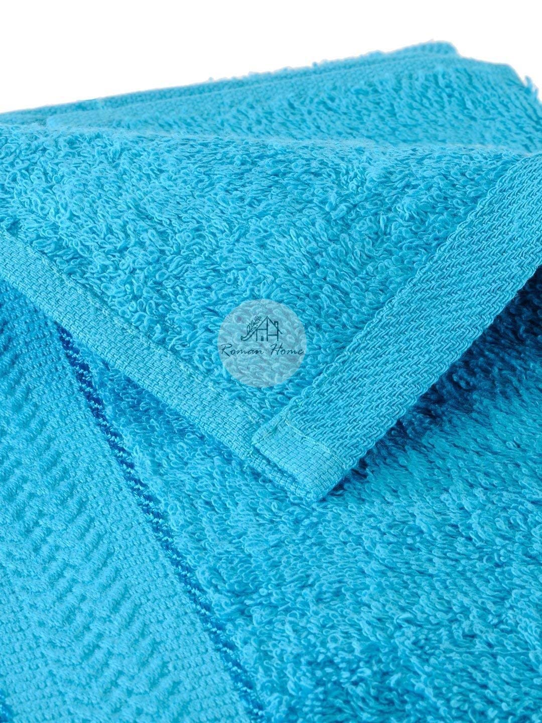Roman Home 100% Cotton Extra Large Bath Towel 500 Gsm | Super Soft Bath Towel (Blue)