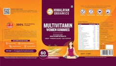Himalayan Organics Multivitamin Gummies With Shatavari With Biotin, Vitamins , Magnesium, Iron, Zinc - Gummies For Women | 60 Gummies , 300gm 0.66lbs