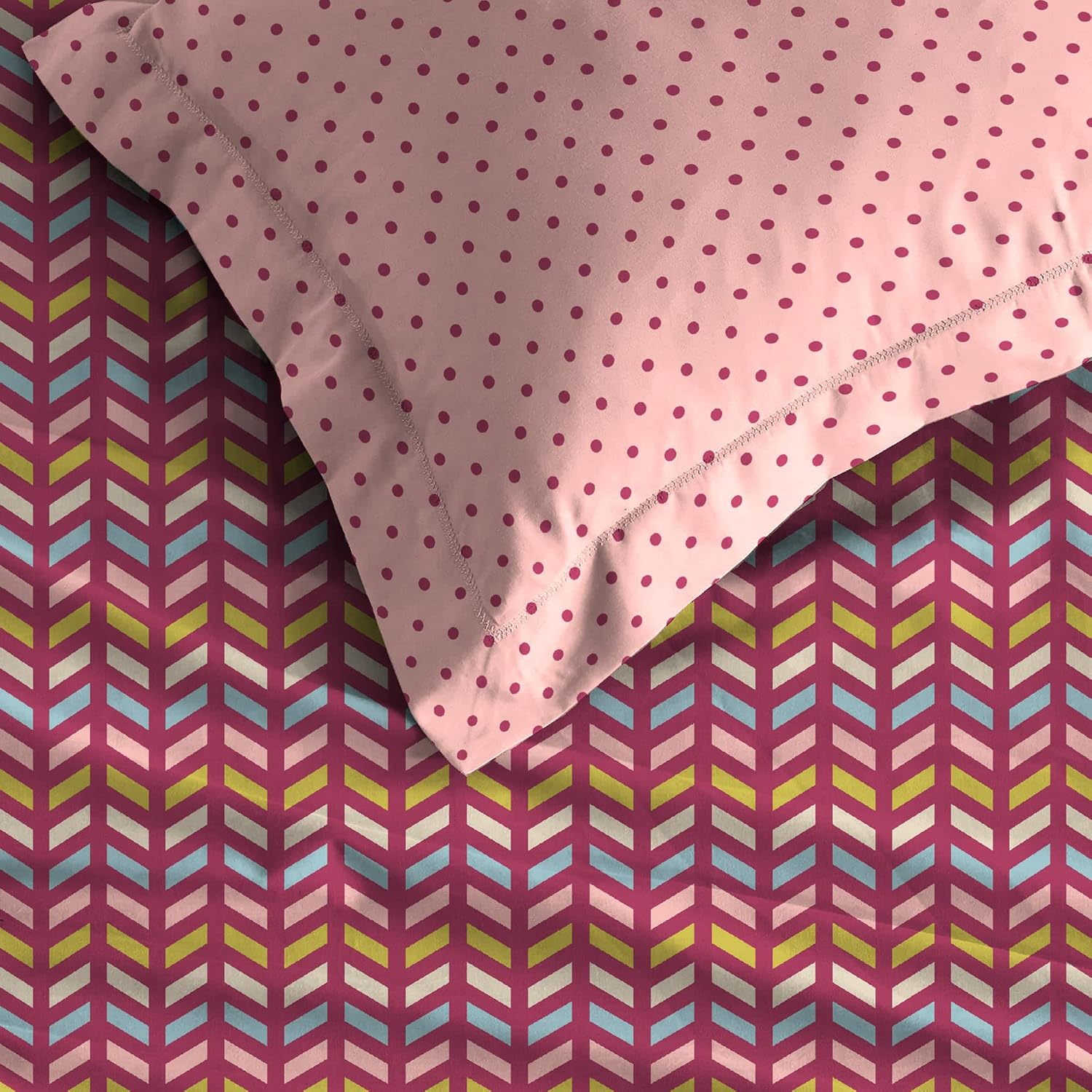 100% Cotton Bedsheet Double Bed For Queen Size With 2 Pillow Covers - 90 X 100 Inches, Pink | Ideal For Daily Use - Perfect For Queen Bed Durable & Wrinkle Free