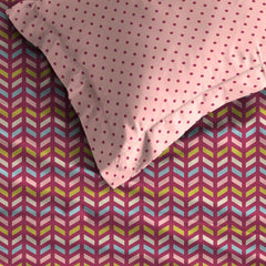 100% Cotton Bedsheet Double Bed For Queen Size With 2 Pillow Covers - 90 X 100 Inches, Pink | Ideal For Daily Use - Perfect For Queen Bed Durable & Wrinkle Free