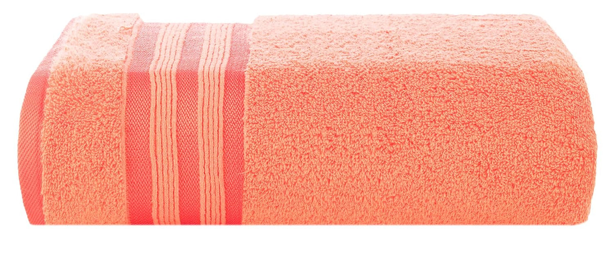 Casa Copenhagen Egyptian Cotton Zero Twist 1 Pcs Large Bath Towel 500 Gsm (Malibu Peach)