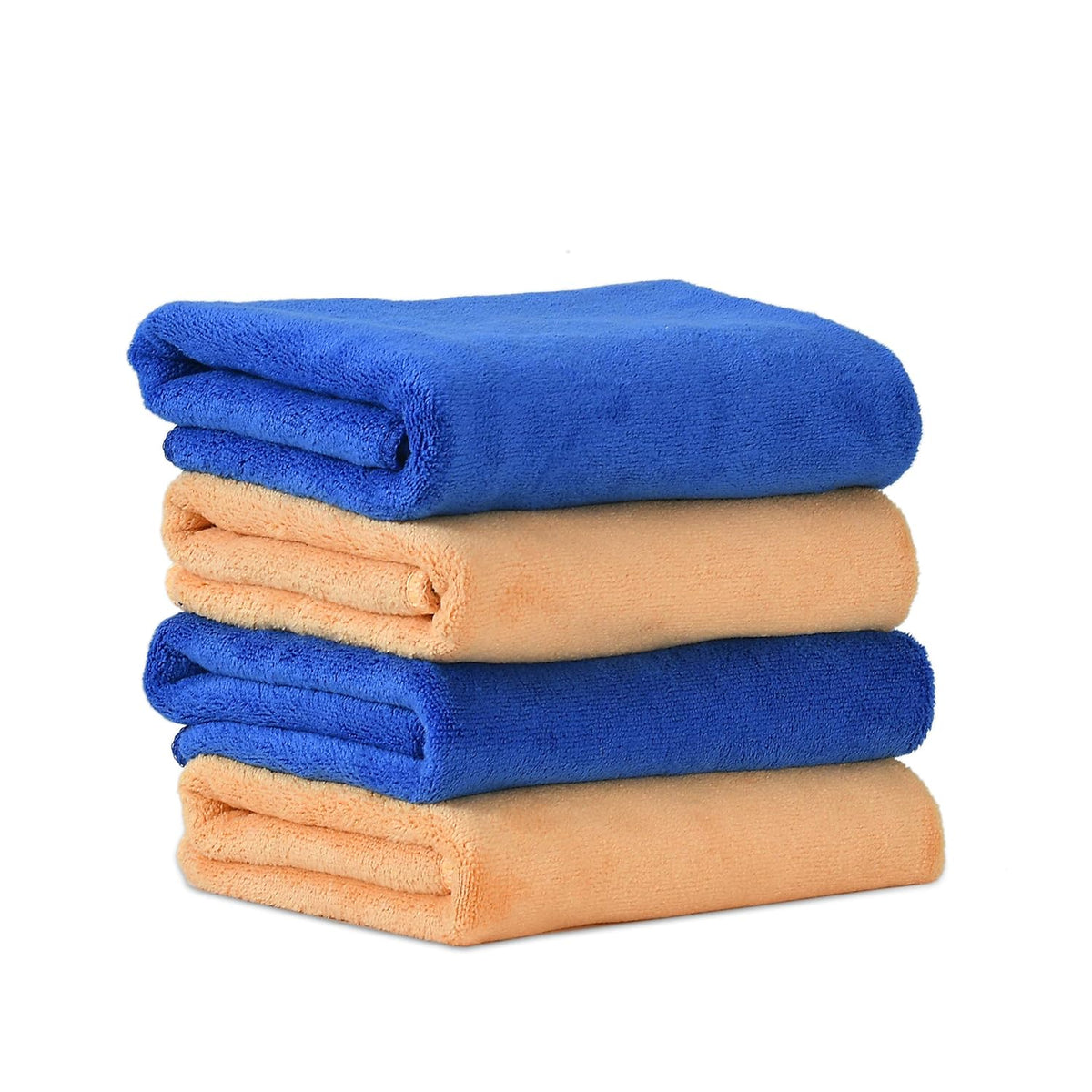 Yellow Weaves Super Soft Microfiber Hand Towels 800 Gsm | Gym & Workout Towels (4 Pieces)-Multicolor