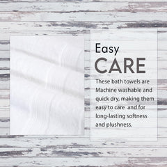Ambra Linens Highly Absorbent Towels Set 500 Gsm | 100% Cotton Soft And Plush, All Seasons Use Large Everyday Use, Durable (2 Pieces Of Bath Towel) | White