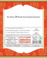 San-Cha Tea Boutique Royal Saffron Masala Chai - 100gm, 3.5 Ounce | Blend Of Real Kashmir Saffron With Cardamom - Ginger & Cinnamon Kesar Chai | Medium Caffeine