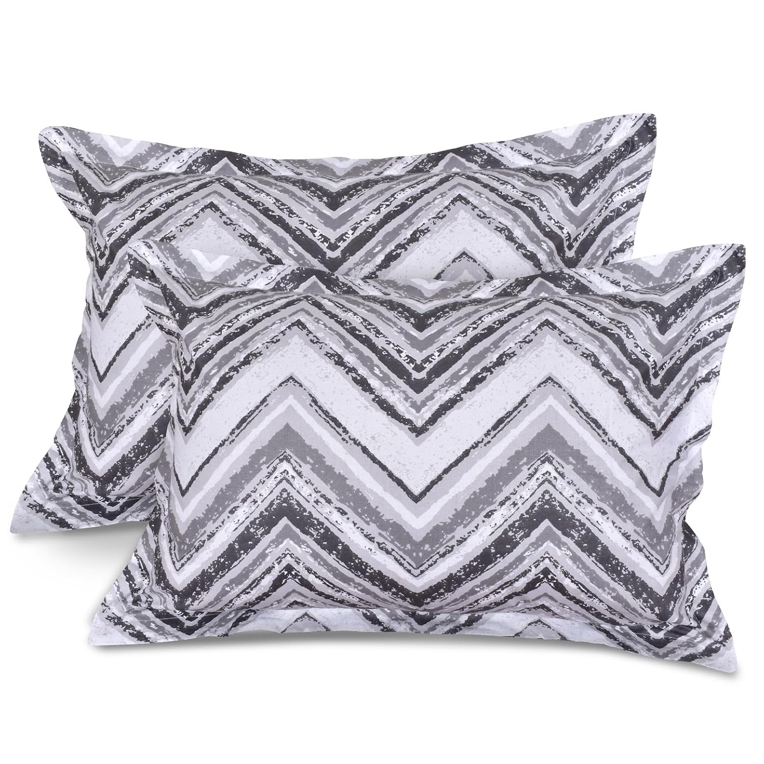 King Size For Bedsheet With 2 Pillow Covers - 108 X 108 Inches, Green & Grey | Cotton Fabric Suitable For Bedsheet | 144 Thread Count