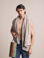 Osia Osia Bamboo Silk Bath Towels 1800 Gsm | Extra Soft Plush & Quick Dry High Absorbency With Large Size Towels (Sand Dune Beige) - 3 Pcs
