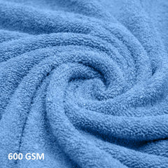 Hokipo 100% Cotton Bath Towels 600 Gsm | Extra Soft & Absorbent Large Size Towel For Men & Women - Sky Blue (In-624)