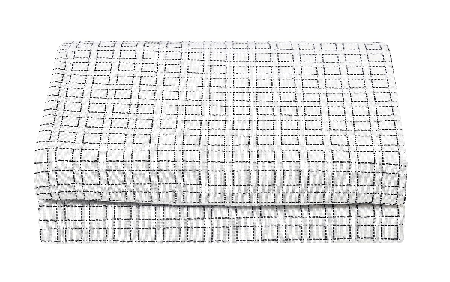 Handloom Cotton Single Bedsheet Without Pillow Covers | 60 X 90 Inches, White | Ideal For Diwali Decoration, Festive Gifting