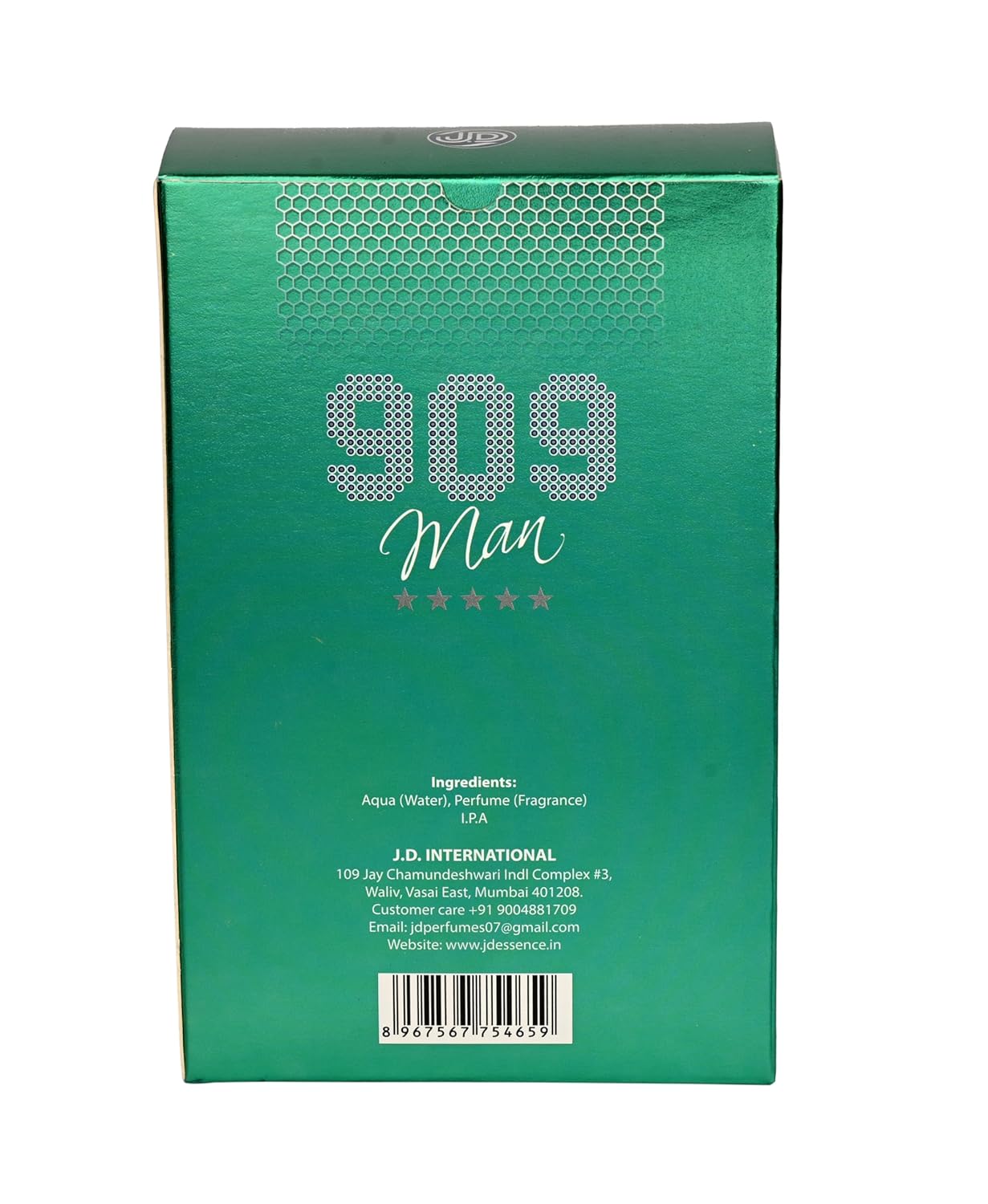 JD International 909 Man Apparel Classic Range Perfume For Men With Long Lasting Fragrance - 100ml, 3.4 Fl.oz.