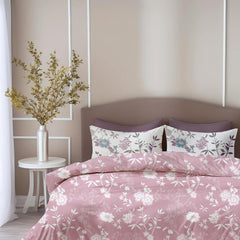 100% Pure Cotton Bedsheet For Double Bed With 2 Pillow Covers - 88 X 90 Inches, Pink | Soft & Breathable Fabric | Comfortable For Daily Use
