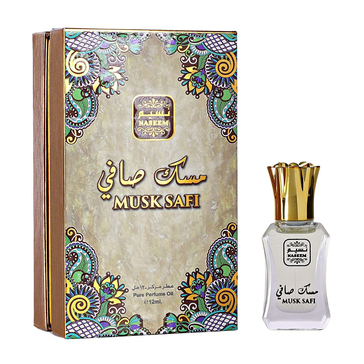 Naseem Musk Safi Concentrated Perfume Oil 12ml 0.4 Fl.oz. Alcohol Free | Long Lasting | Unisex Fragrance