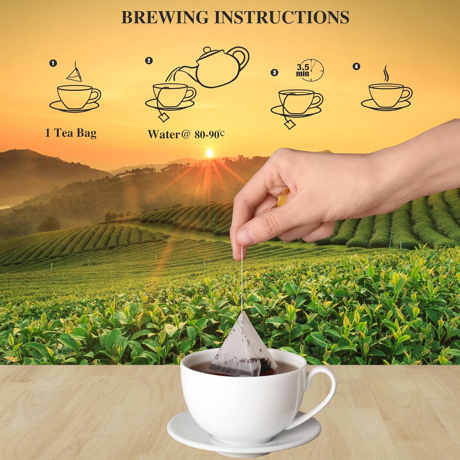 San-Cha Peppermint Herbal Tea - 25 Biodegradable Herbal Tea Bags | Refreshing & Cooling Herbal Tea - Caffeine Free, Environment Friendly