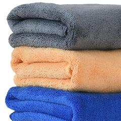 Yellow Weaves Super Soft Microfiber Hand Towels 400 Gsm | Gym & Workout Towels Set Of 3 (Multicolour)