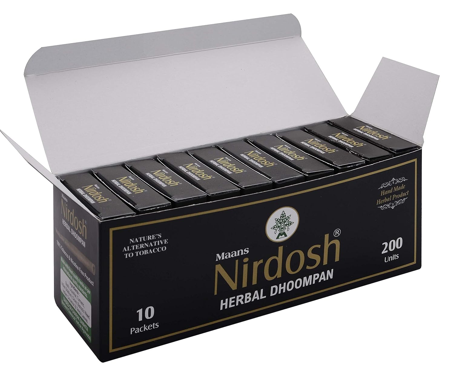 Herbal Dhoompan Sticks (Without Filter) - Pack Of 2X 20 Beedi | Handmade Herbal Product