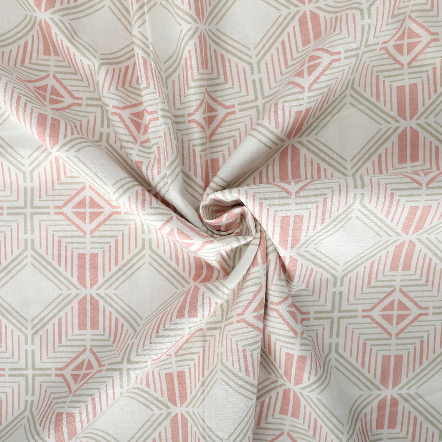 Double Bedsheet With 2 Pillow Covers - 90 X 100 Inches, Pink & Beige | Soft, Breathable & Skin-Friendly Bedding For Daily Use