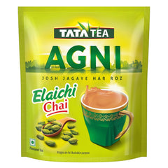 Tata Tea Agni Elaichi Chai Patti - 1 Kg, 35.2 Ounce | Strong Chai With Cardamom Flavor Tea - Loose Leaves Black Tea, Medium Caffeine Chai Patti