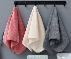 Cluze Microfiber Antibacterial Medium Size Hand Towel 800 Gsm With Hanging Loop Super Soft & Absorbent Multipurpose Towels - Set Of 4