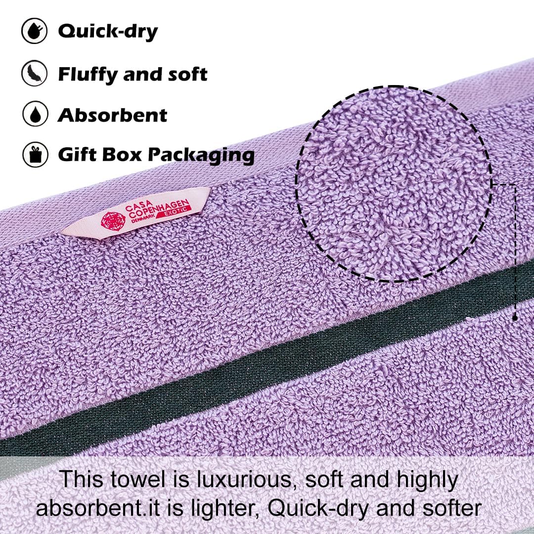 Casa Copenhagen Egyptian Cotton Waffle Large Size Bath Towel 500 Gsm (Purple Rose)