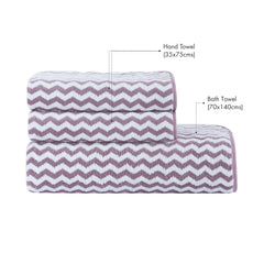 Spread Spain Microfiber 1 Bath & 2 Hand Towels 1000 Gsm | Extra Soft Plush & High Absorbent Towel For Gym & Workout - Pack Of 3 (Purple)