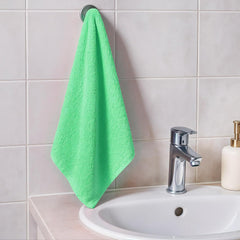 Kuber Industries Microfiber Cleaning Towel 200 Gsm | Reusable Cleaning Cloths For Kitchen, Duster & Home Cleaning Towel Hanging Loop - Pack Of 1 (Green)