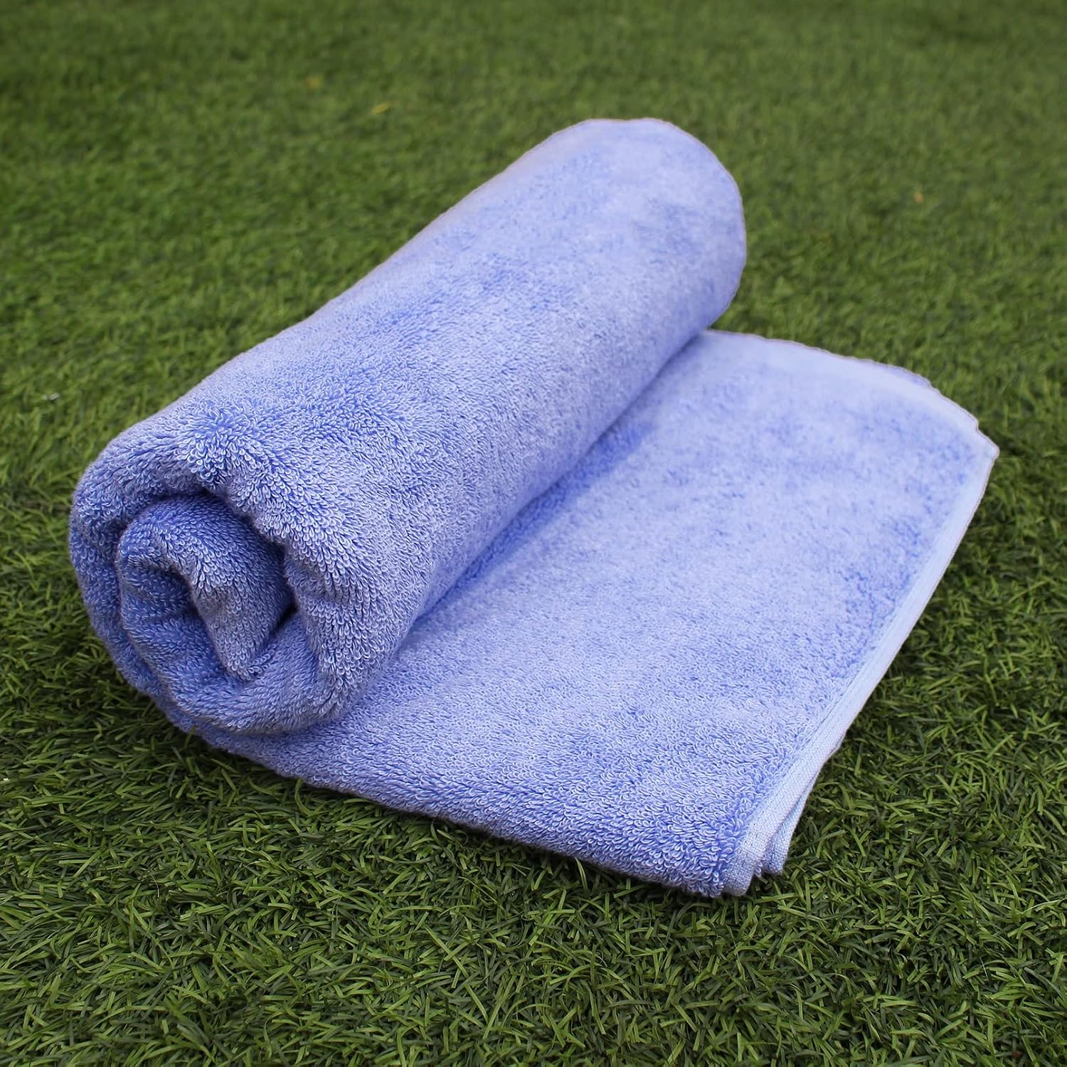 Heelium Bamboo Towel Bath & Hand Towel 700 Gsm | Soft, High Absorbency & Antibacterial Towels (Iris) - Pack Of 2